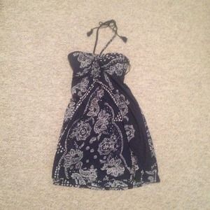 American Eagle cute patterned halter dress
