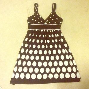 Black and white polka dot dress