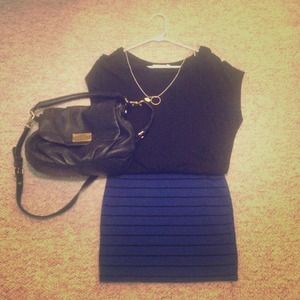 Tight pencil skirt with loose flattering top dress