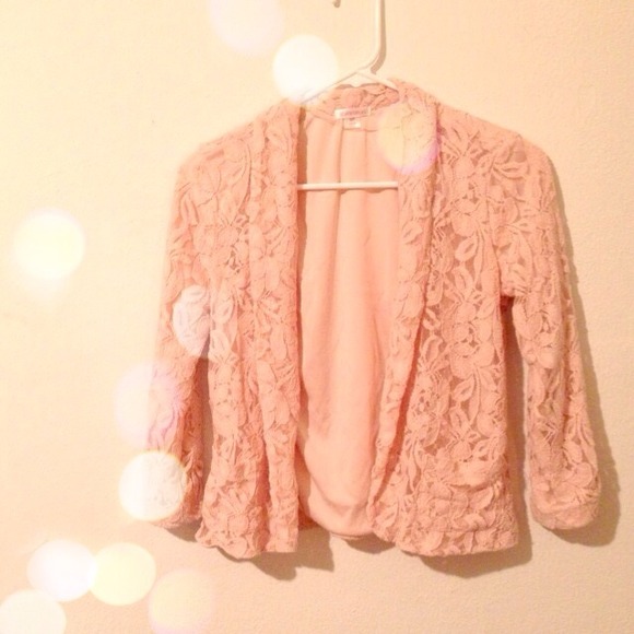 Jackets & Blazers - Pink lace blazer