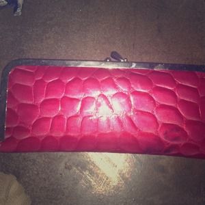 Hot pink wallet