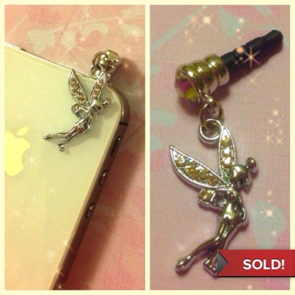 Bundled ✨ Tinkerbell Phone Charm & Dust Plug