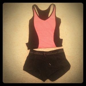 Lululemon Athletica black running shorts
