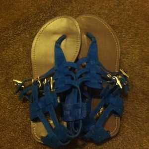 Blue sandals