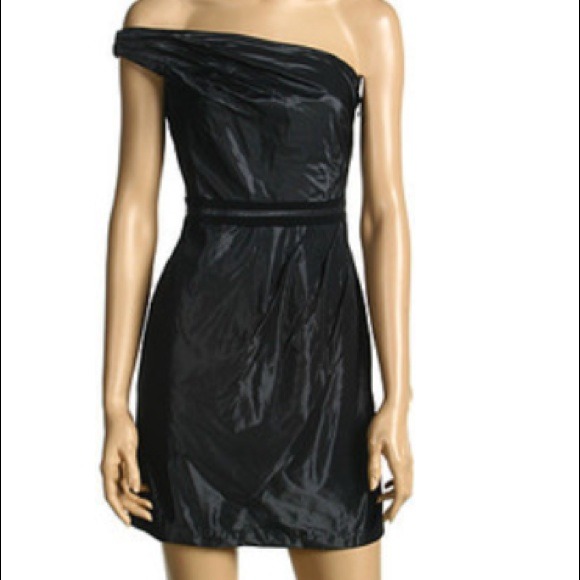 Bcbgeneration smokey grey one shoulder dress