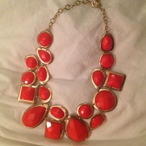 Orange statement necklace