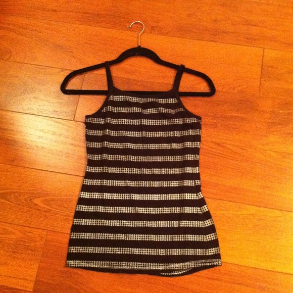 Grey and black tank top