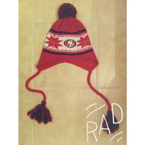 (SOLD) SF 49ers Sling Pom Beanie