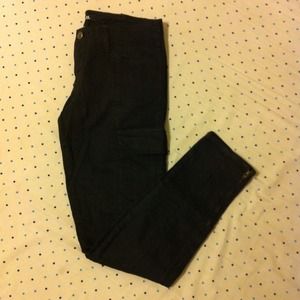 Black skinny cargo pants