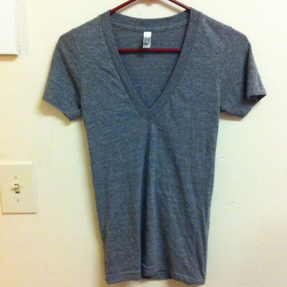 American Apparel Gray V Neck