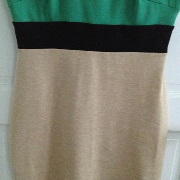 Form-fitting Casual Color-Block Dress - Picture 3 of 4