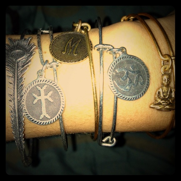 RESERVED!!! ALEX AND ANI SILVER OM BRACELET