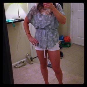 🚫SOLD🚫Chiffon baby blue ribbon top