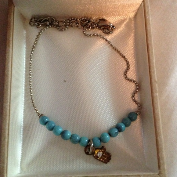 Blue Bracelet with Charm