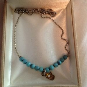 Blue Bracelet with Charm