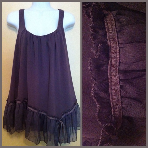 $15 Purple Top with Sheer Ruffled Bottom
