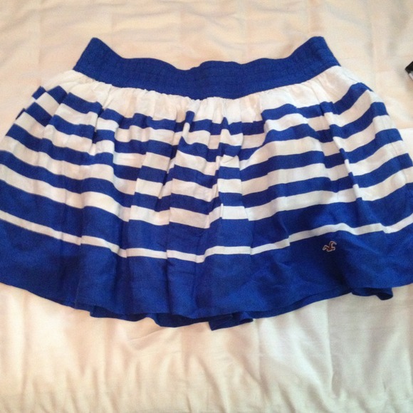 Blue striped skirt