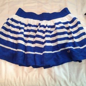 Blue striped skirt