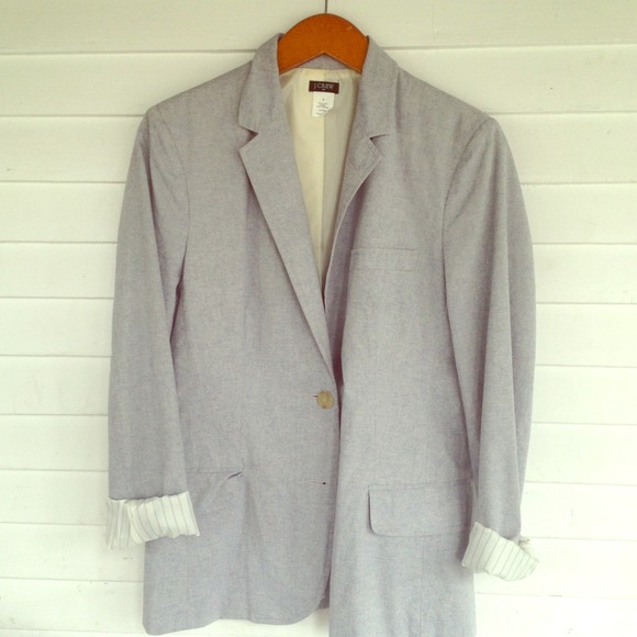Chambray J. Crew boyfriend blazer
