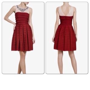 BCBG MAX AZRIA TIERED A-LINE DRESS