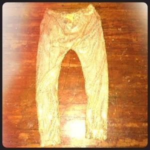 Sequined Sweat Pants