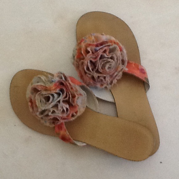 Colorful sandals NWOT
