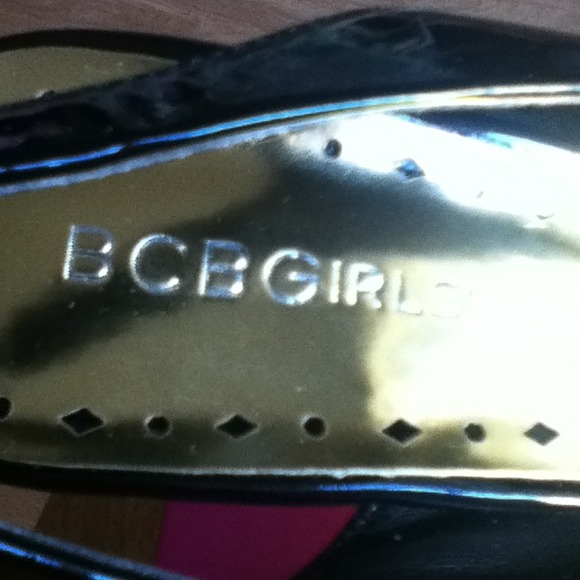 BCBGirls Patent Black Slingback Pumps - Picture 3 of 3