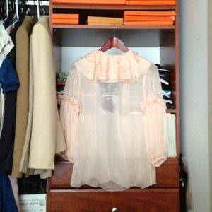 SOLD- D&G pale pink silk shirt