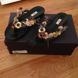 Prada flower sandals
