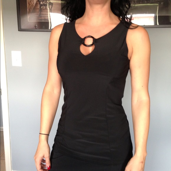 REDUCED! Black fitted tunic top- worn once!