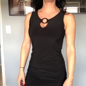 REDUCED! Black fitted tunic top- worn once!