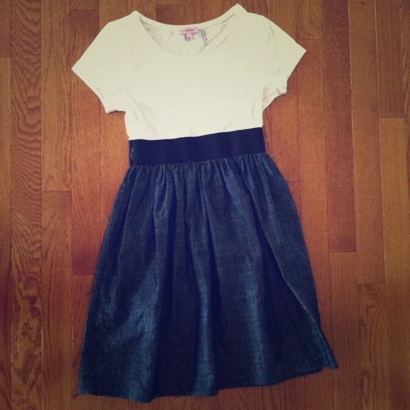 white and denim dress!!!!!