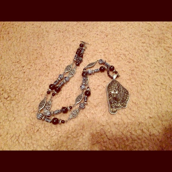 Home made jewelry. Panther necklace.