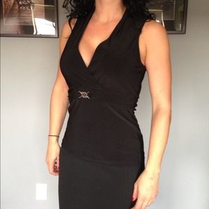 REDUCED! Black cross over top with silver detail