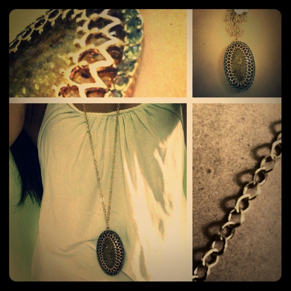 Long gem necklace