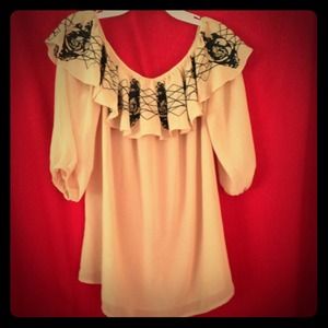 Peach collared shirt