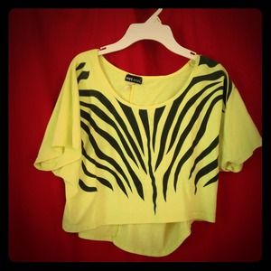 Yellow cut off shirt