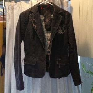 Beautifull distress corduroy button up blazer