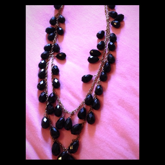 Black and Gold Statement Necklace