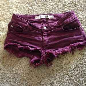 BUNDLED ❤Brandy Melville Maroon Shorts