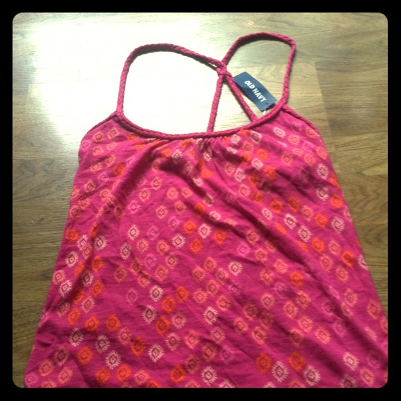❌SOLD❌Braided strap aztec design tank top.