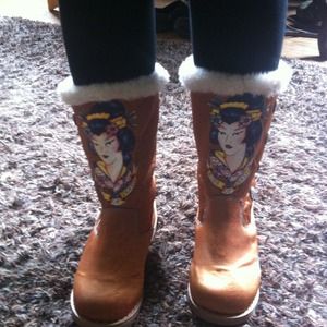 Ed hardy fur boots