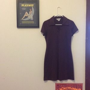 Brown Polyester Dress