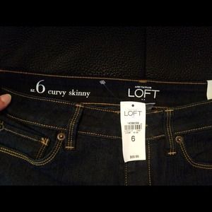 LOFT - curvy skinny jean, dark blue size 6