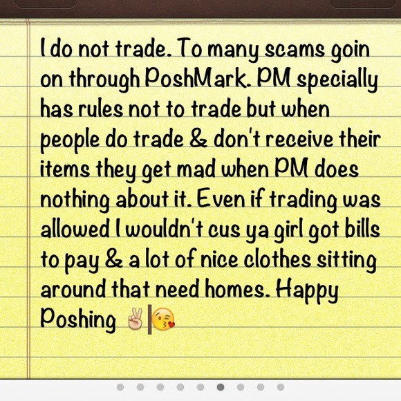 No trading!