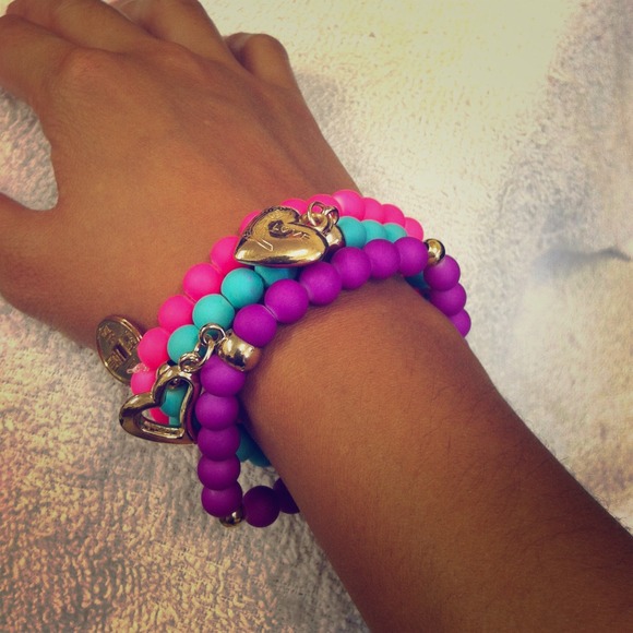 REDUCED! Bright Polymer Clay Bead Charm Bracelets
