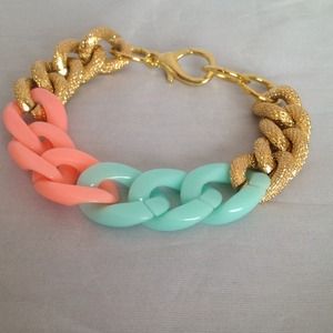 Mint and Coral Pink Beacelet