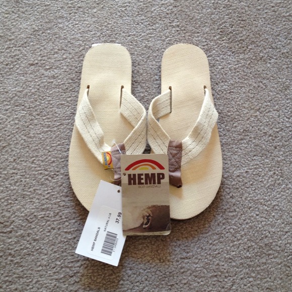 Rainbow Hemp Flip Flops