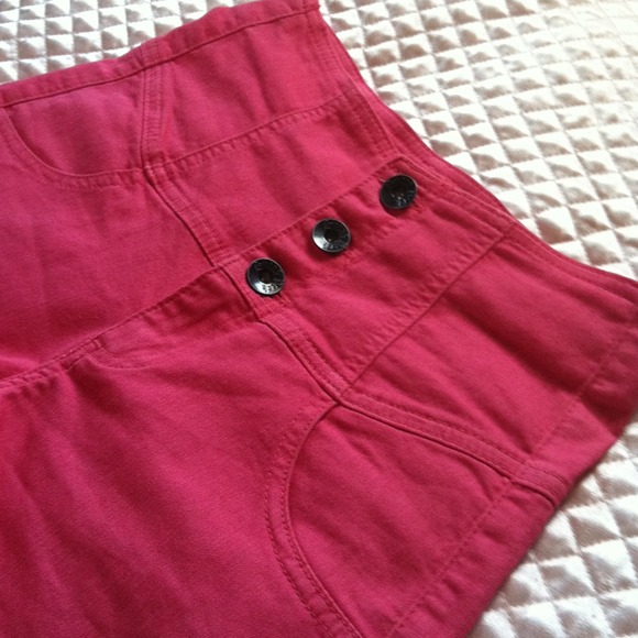 LOWERED PRICE. Pink High Waisted Shorts - Picture 4 of 4