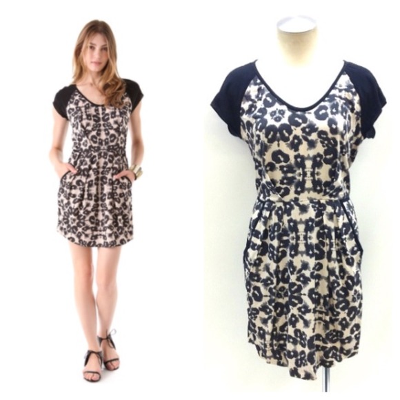 Rebecca Taylor Kaleidoscope Leopard Block Dress